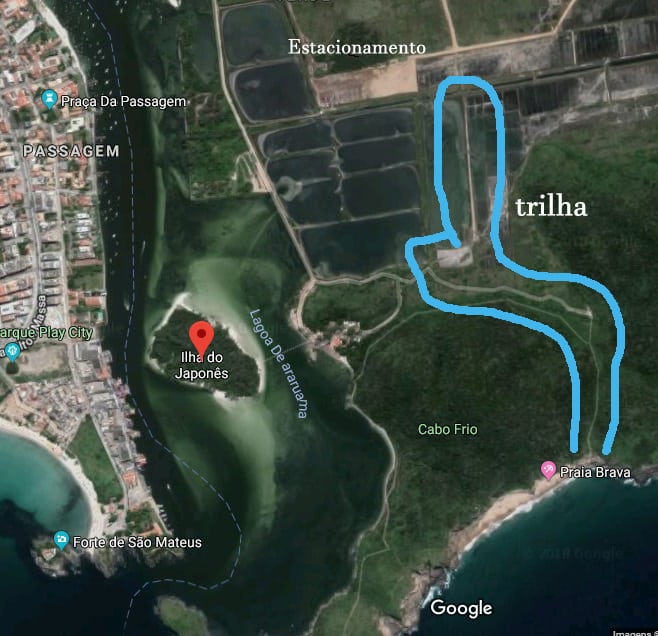 mapa praia brava