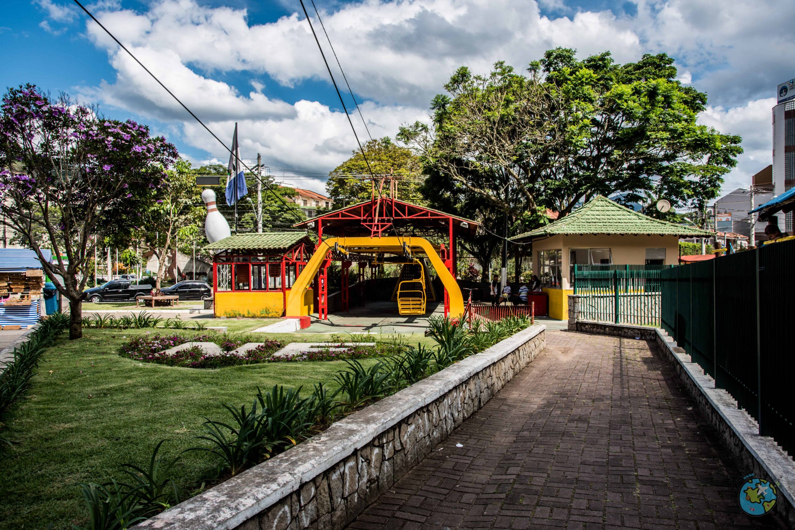 Praça do Suspiro, teleférico de cadeiras O que fazer em Nova Friburgo.
