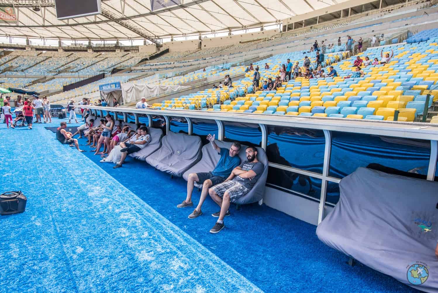 tour do Maracanã pode sentar no banco do reserva.