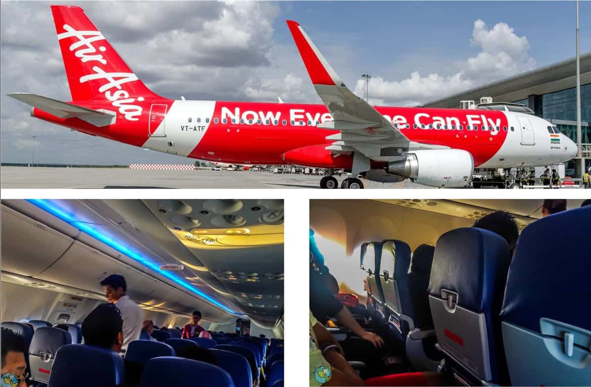 Air Asia - Aeronave, cabine e espaço interno