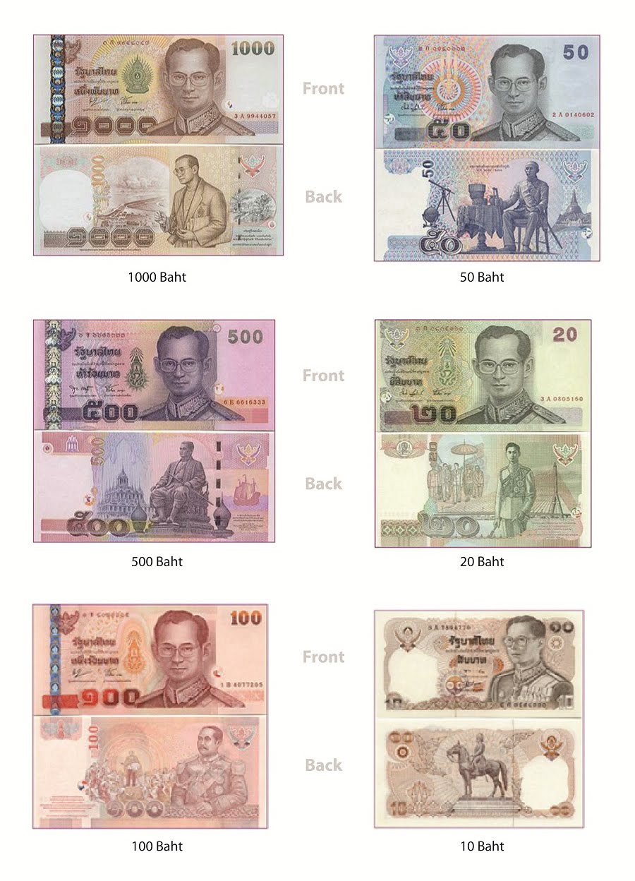 notas antigas da Tailândia moeda tailandesa notas antigas da Tailândia moeda tailandesa